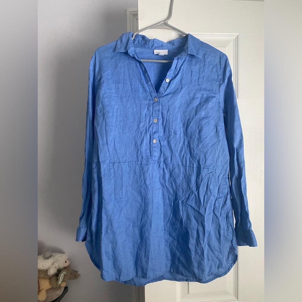 Blue Button-Up Shirt